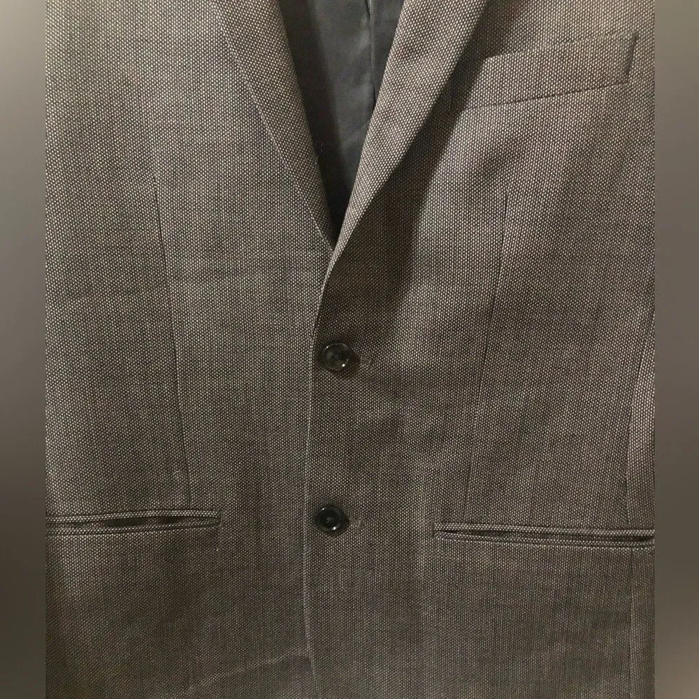 Indochino Men's 2 Button Wool Sport Coat Blazer Jacket Long Sleeve Size 40S Gray